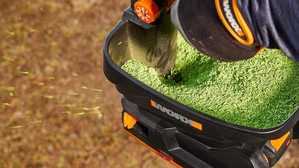 WORX 20V Cordless Seed Spreader for Beautiful Home Lawns WORX 20V Cordless Seed Spreader for Beautiful Home Lawns